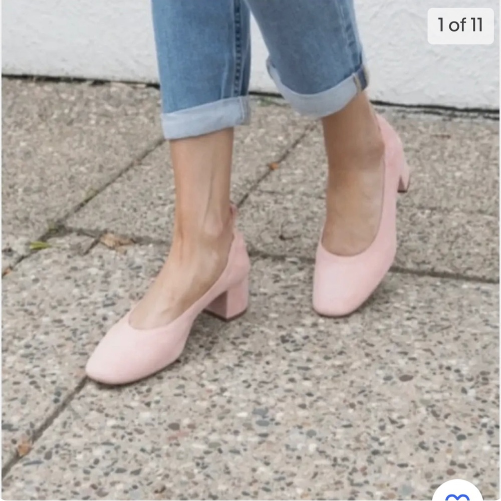 Everlane Pink Suede Day Heel